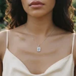 Luxury Sparkling Sugar Cube Moissanite Pendant Necklace 925 Silver - Image 4
