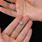 Luxury Icy Snowflake Moissanite Pendant Necklace 925 Silver - Image 4