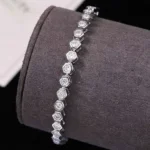 Hexagon Bezel Moissanite Tennis Bracelet 925 Silver - Image 2