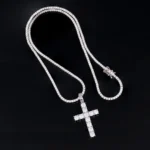 23.3mm Wide Moissanite Cross Pendant