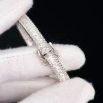 Milgrain Moissanite Bangle Bracelet 925 Silver - Image 3