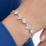 Fluttering Butterfly Moissanite Bracelet 925 Silver - Image 6