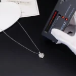 Luxury Edelweiss Snowflake Moissanite Pendant Necklace 925 Silver - Image 4