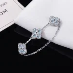 Falling Star Moissanite Charm Bracelet 925 Silver - Image 2