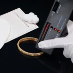Nebula Starburst Moissanite Bangle 925 Silver - Image 6