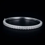 Full Pave Moissanite Bangle Bracelet 925 Silver - Image 2