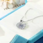 Luxury Black Swan Moissanite Pendant Necklace 925 Silver - Image 3