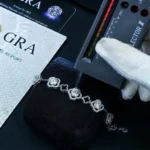 Free Spirit Moissanite Clover Bracelet 925 Silver - Image 4