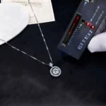 Luxury Dancing Stone Halo Moissanite Pendant Necklace 925 Silver - Image 3
