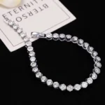 Hexagon Bezel Moissanite Tennis Bracelet 925 Silver - Image 3