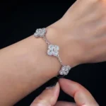 Falling Star Moissanite Charm Bracelet 925 Silver - Image 5