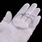 Solitaire Moissanite Charm Bracelet 925 Silver - Image 3