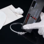 Graduated Multi-Stone Moissanite Bangle 925 Silver - Image 6