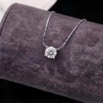Twinkling Star Four-Prong Solitaire Moissanite Pendant Necklace 925 Silver - Image 2