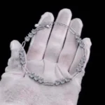 Paperclip Moissanite Station Bracelet 925 Silver - Image 3
