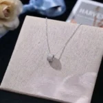 Luxury Sparkling Cylinder Moissanite Charm Pendant Necklace 925 Silver - Image 3