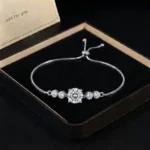 Allure Solitaire Moissanite Bolo Bracelet 925 Silver - Image 2