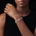 Free Spirit Moissanite Clover Bracelet 925 Silver - Image 6