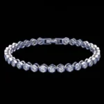 Hexagon Bezel Moissanite Tennis Bracelet 925 Silver
