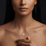 Luxury Pave Heart Moissanite Pendant Necklace 925 Silver - Image 6